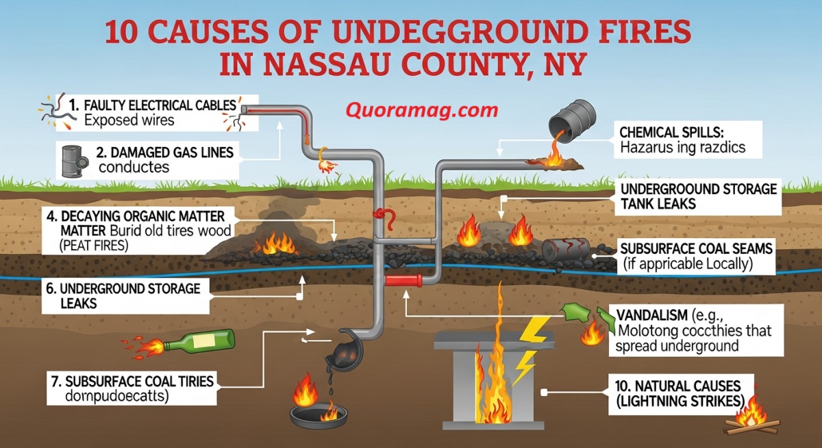 10 Causes of the undergound fire nassau county ny